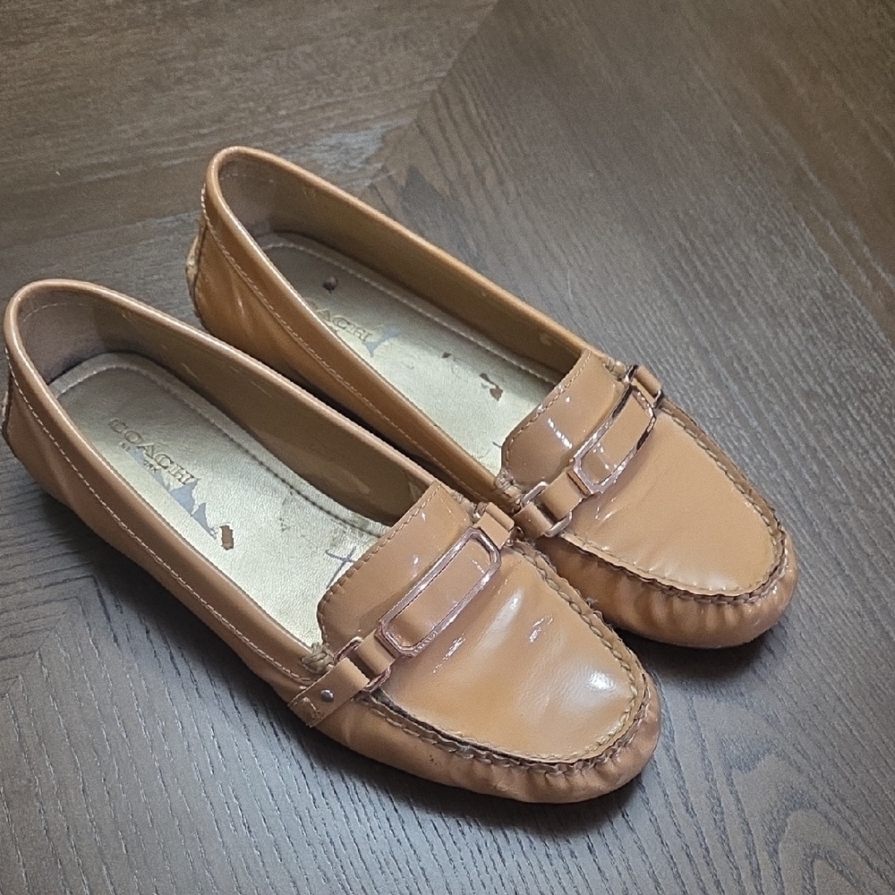 Coach Caramel Leather Loafers Women's Size 8